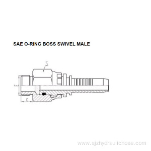 American SAE O-ring Seal Swivel Male 16011SW